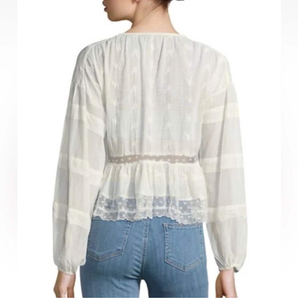 Free People White Nostalgic Feels Blouse, Size S - Picture 3 of 7